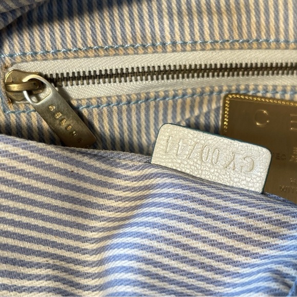 Celine Macadam Pattern Shoulder Bag  Vintage Blue CY 00/44 - Picture 9 of 16